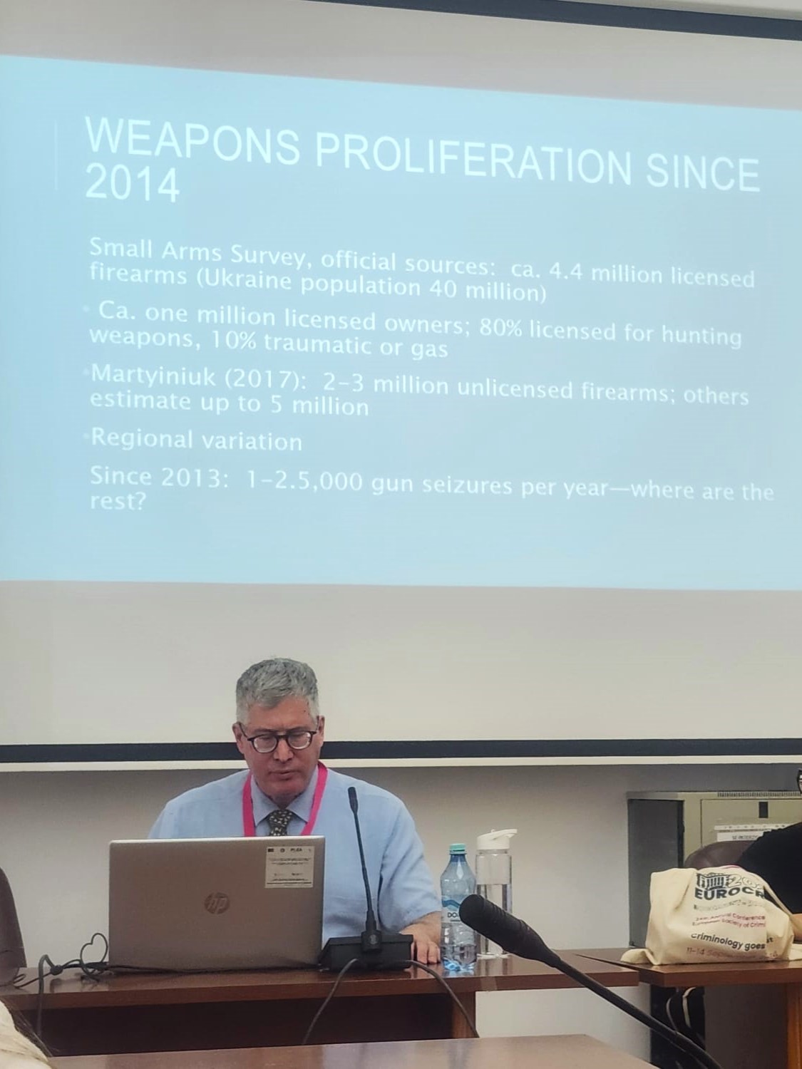 Professor Matthew Light presents at Eurocrim2024