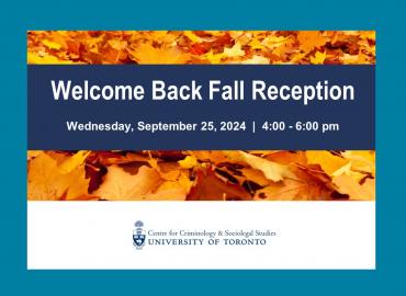 flyer for 2024 Welcome Back Fall Reception